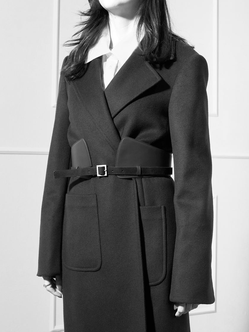 BUCKLE CORSET BELT BLACK