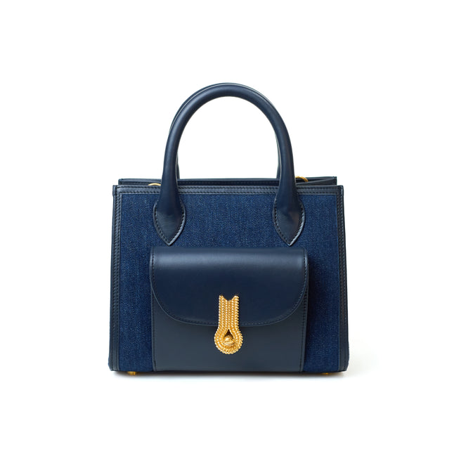 QUEEN TOTE MINI JEANS NAVY