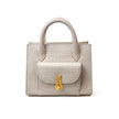 QUEEN TOTE MINI CROCO MATTE TAUPE  MTO Delivery in 40/60 days