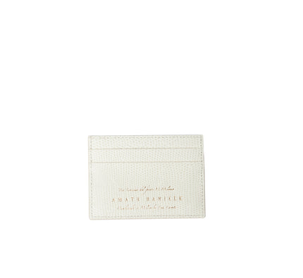 CARD HOLDER PRINTED LIZARD IVORY