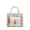 QUEEN TOTE MINI CANVAS FIORI
