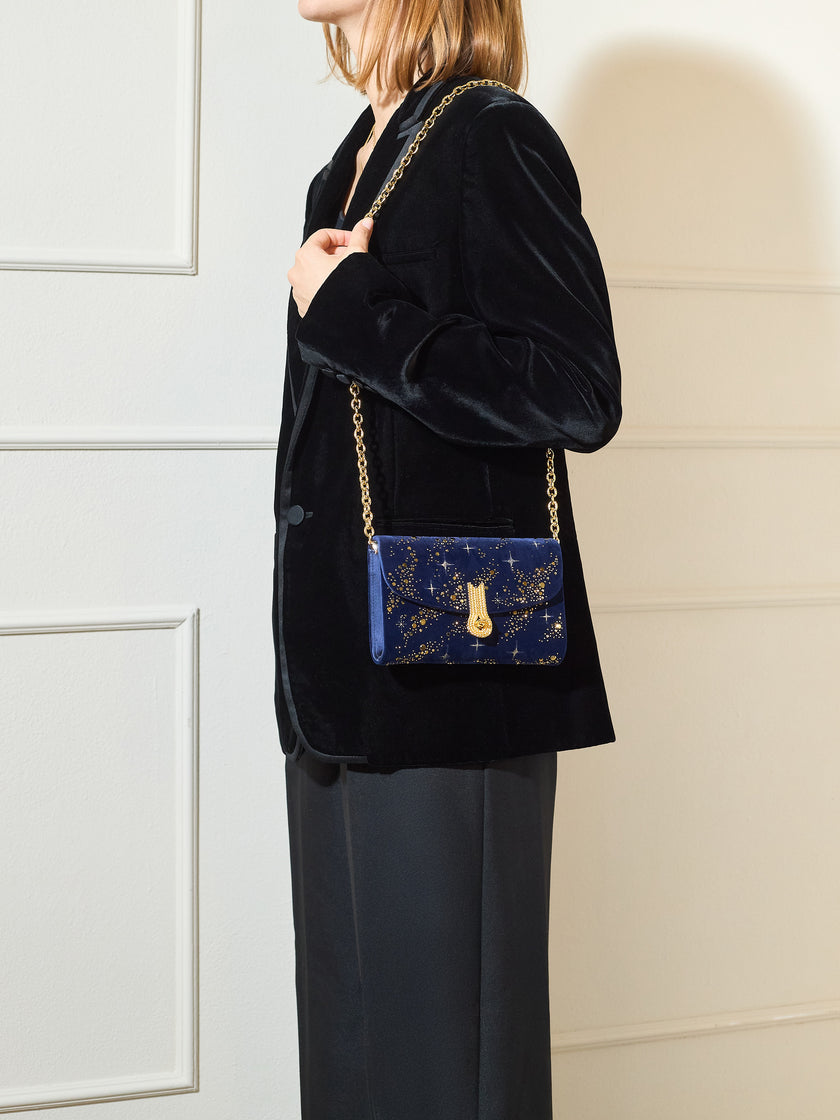 QUEEN MID CONSTELLATIONS NAVY/GOLD