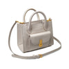 QUEEN TOTE MINI CROCO MATTE TAUPE  MTO Delivery in 40/60 days