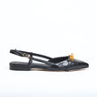 QUEEN FLAT CROCO PRINT BLACK