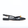 QUEEN FLAT CROCO PRINT BLACK