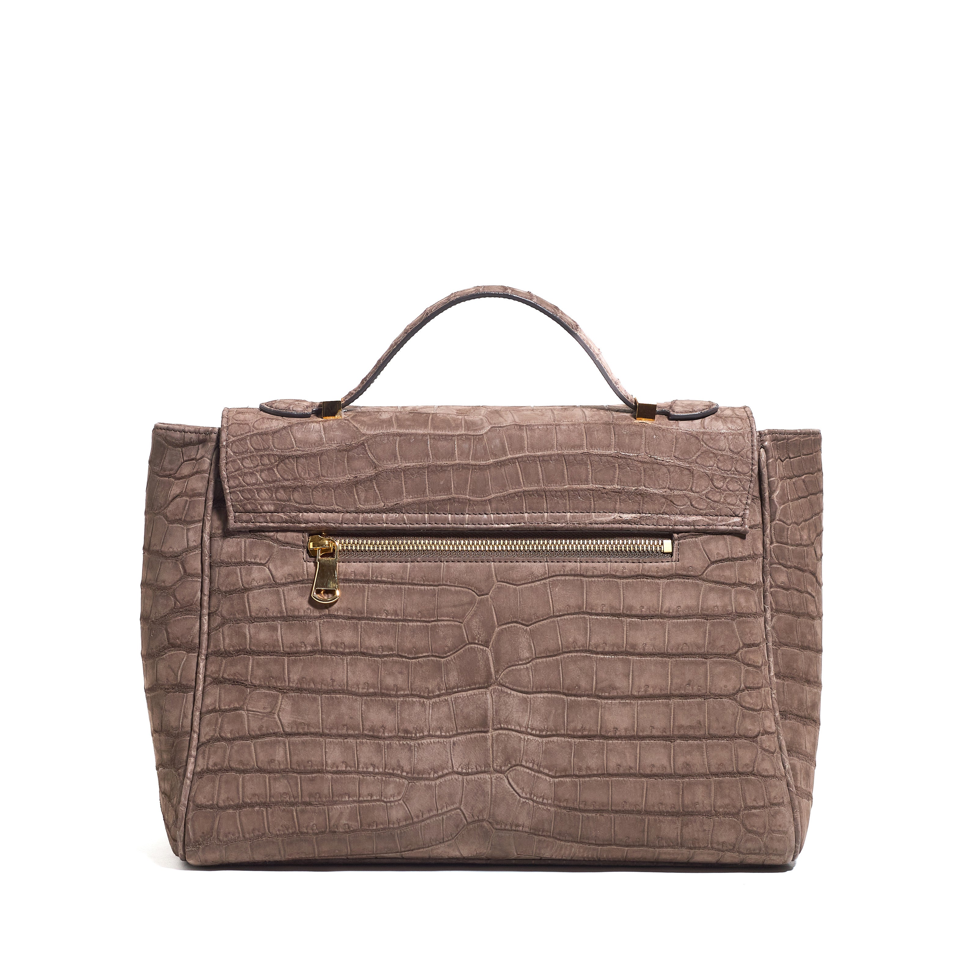QUEEN MUM POROSUS CROCO BROWN