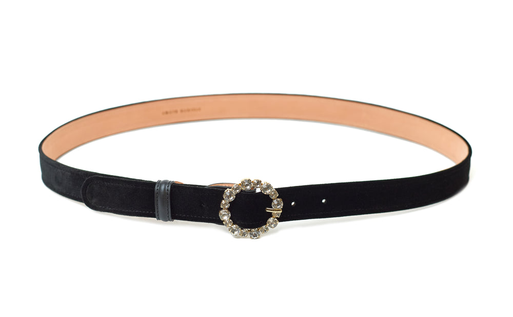 STRASS BELT VELVET BLACK