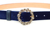 STRASS BELT VELVET NAVY