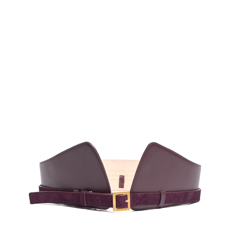 BUCKLE CORSET BELT OXBLOOD