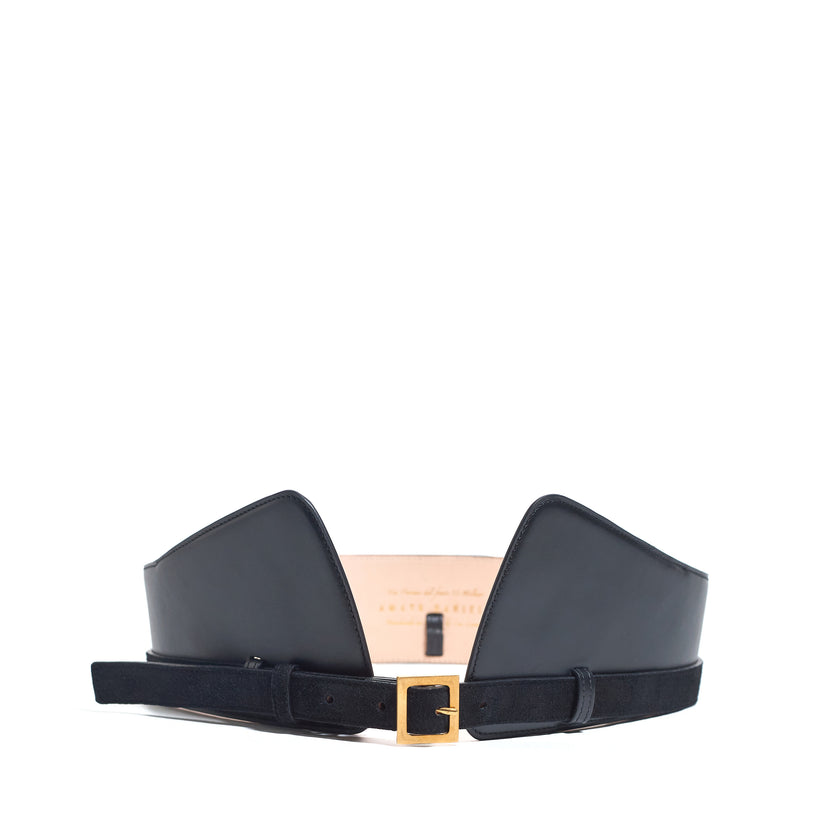 BUCKLE CORSET BELT BLACK