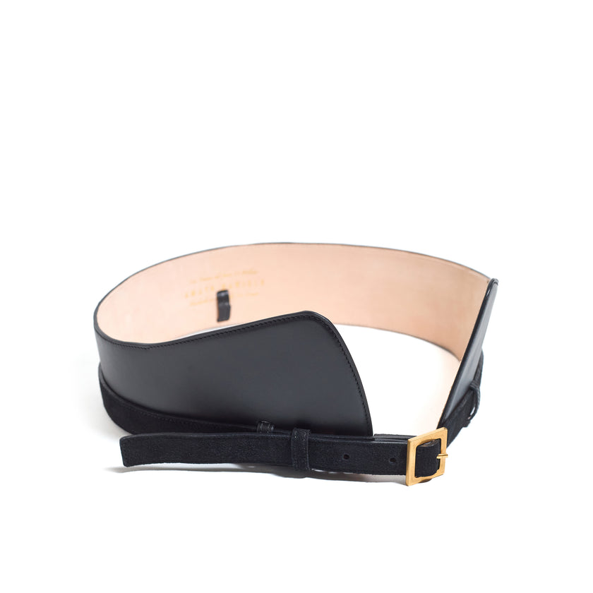 BUCKLE CORSET BELT BLACK