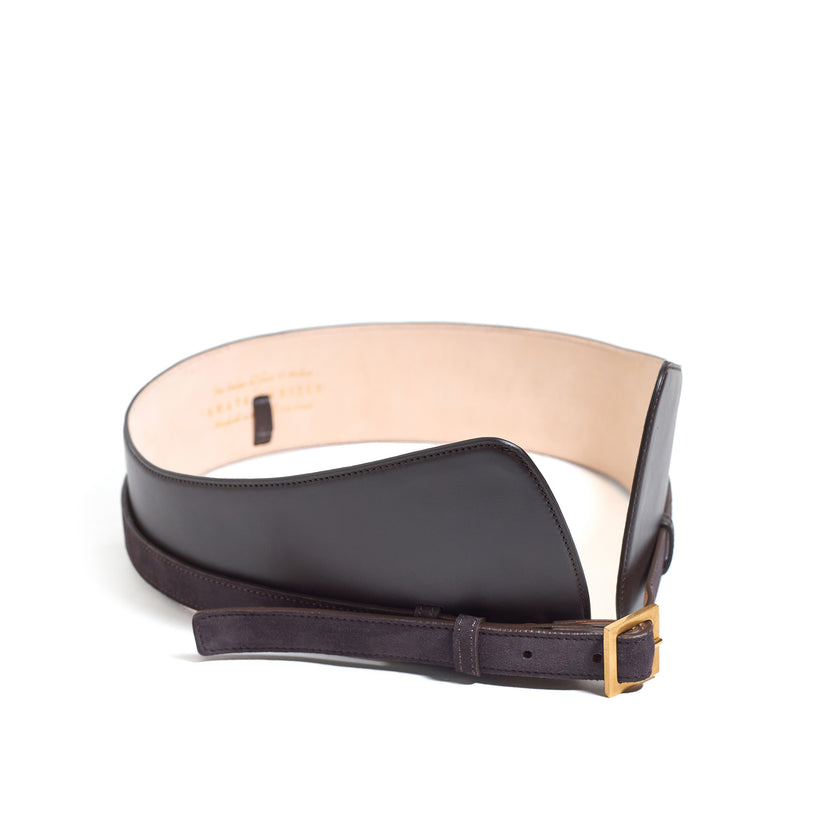 BUCKLE CORSET BELT BROWN