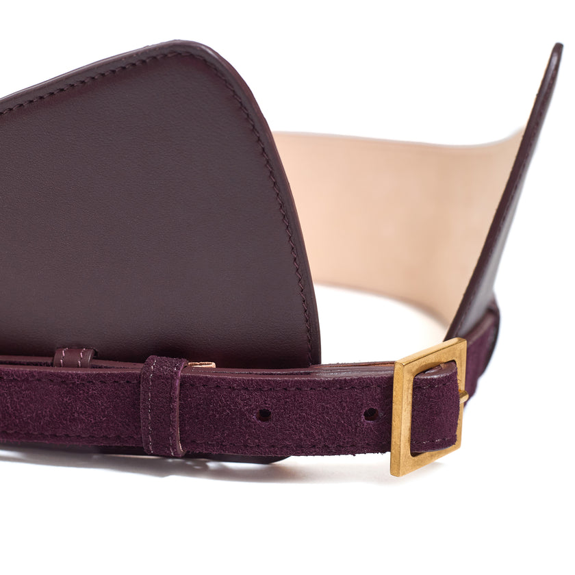 BUCKLE CORSET BELT OXBLOOD