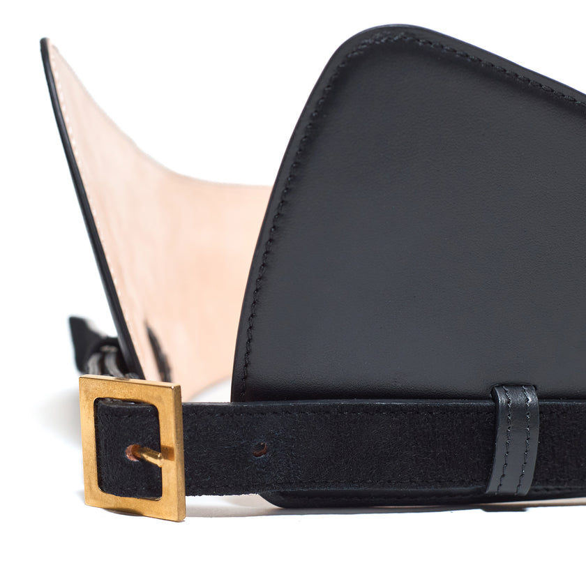 BUCKLE CORSET BELT BLACK