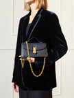 QUEEN ALTROVE OSTRICH BLACK MTO - Delivery 40 working days