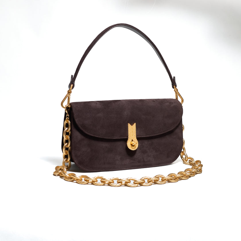 CACCIATORA LONG SUEDE CHOCOLATE