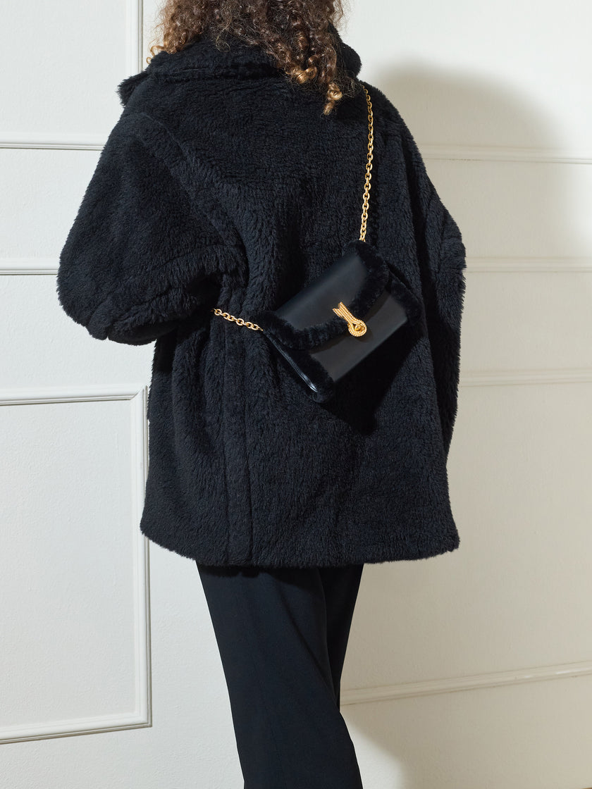 QUEEN MID SHEARLING BLACK
