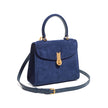 QUEEN HANDBAG POCKET SUEDE NAVY