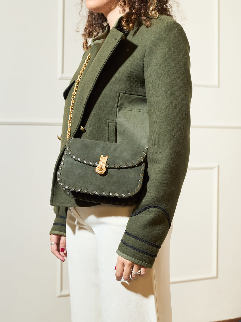 CACCIATORA MINI EDGE-STITCHES TIROLO