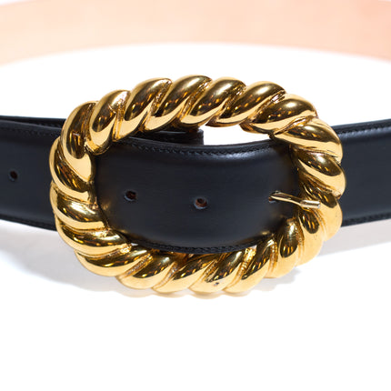 OVAL TWIST BELT BLACK