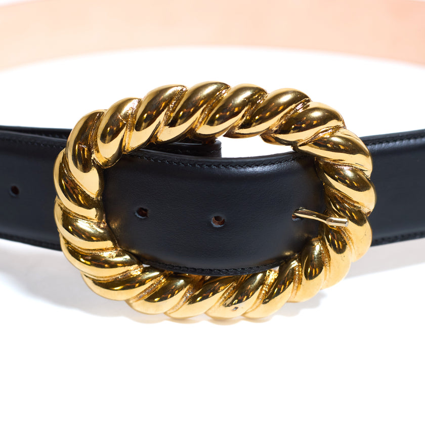 OVAL TWIST BELT BLACK