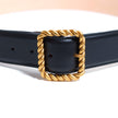 SQUARE TWIST BELT BLACK