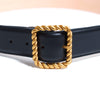 SQUARE TWIST BELT BLACK