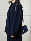 QUEEN CLUTCH SUEDE NAVY