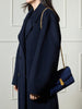 QUEEN CLUTCH SUEDE NAVY