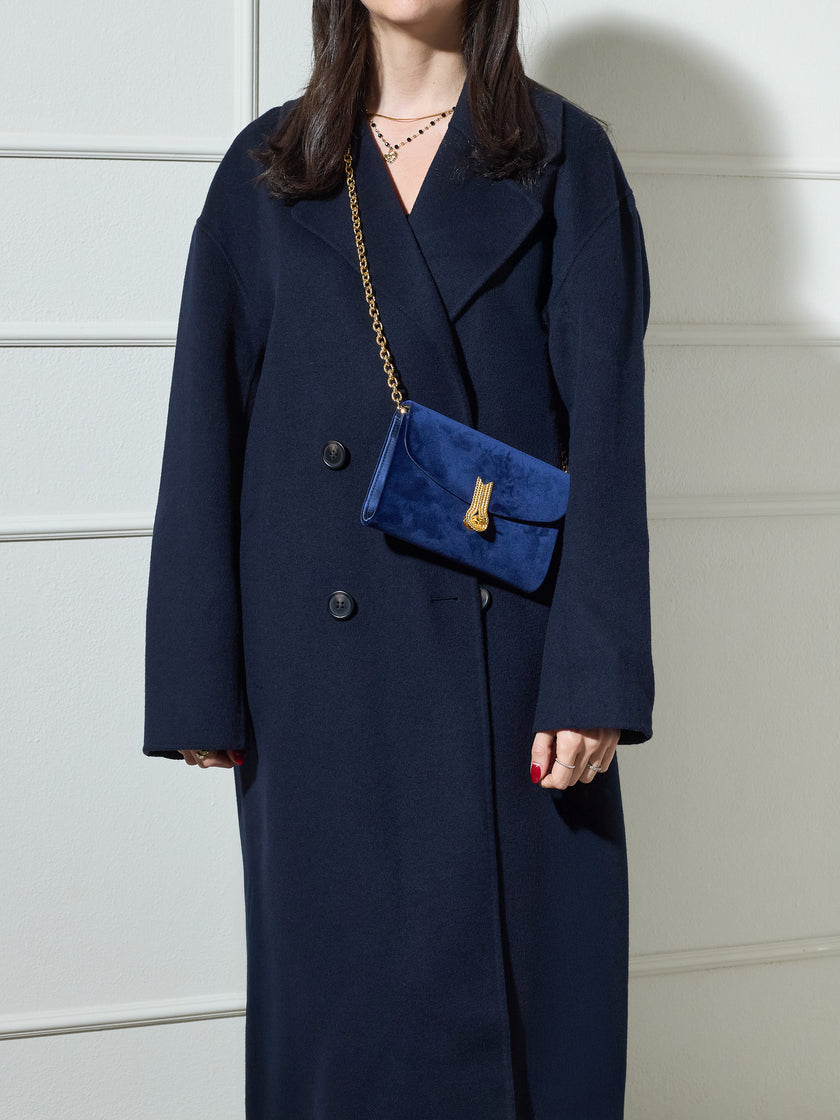 QUEEN MID VELVET NAVY BLUE