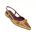 QUEEN SLINGBACK IN CAMOSCIO VINTAGE PORT