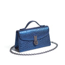 QUEEN ALTROVE OSTRICH METALLIC BLUE