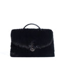 QUEEN ALTROVE CROCO & MINK BLACK