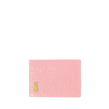 CARD HOLDER PRINTED CROCO PINK