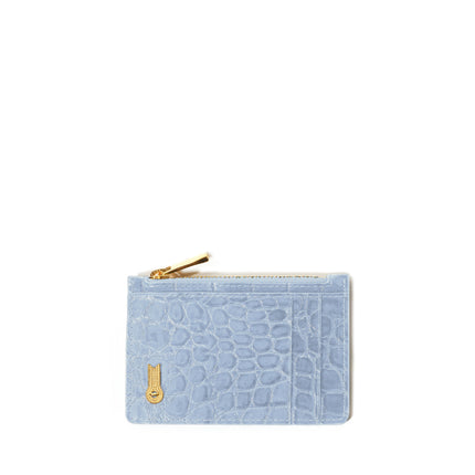 MINI WALLET CROCO CIELO