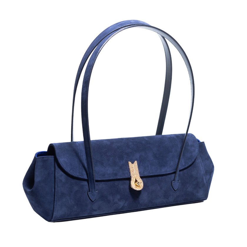 QUEEN PIERA SUEDE NAVY BLUE