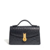 QUEEN ALTROVE OSTRICH BLACK MTO - Delivery 40 working days