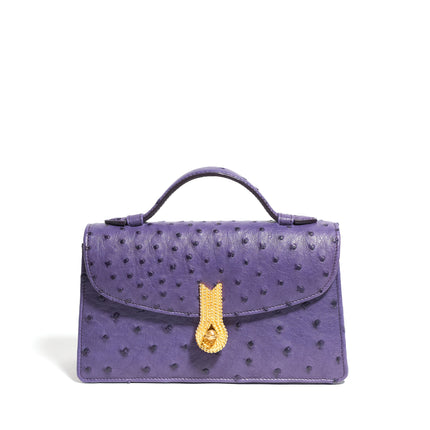QUEEN ALTROVE OSTRICH VIOLET MTO - Delivery 40 working days