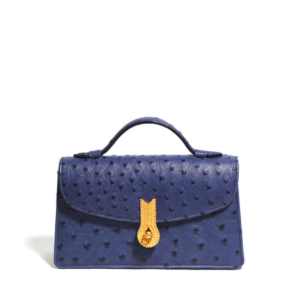 QUEEN ALTROVE OSTRICH NAVY BLUE