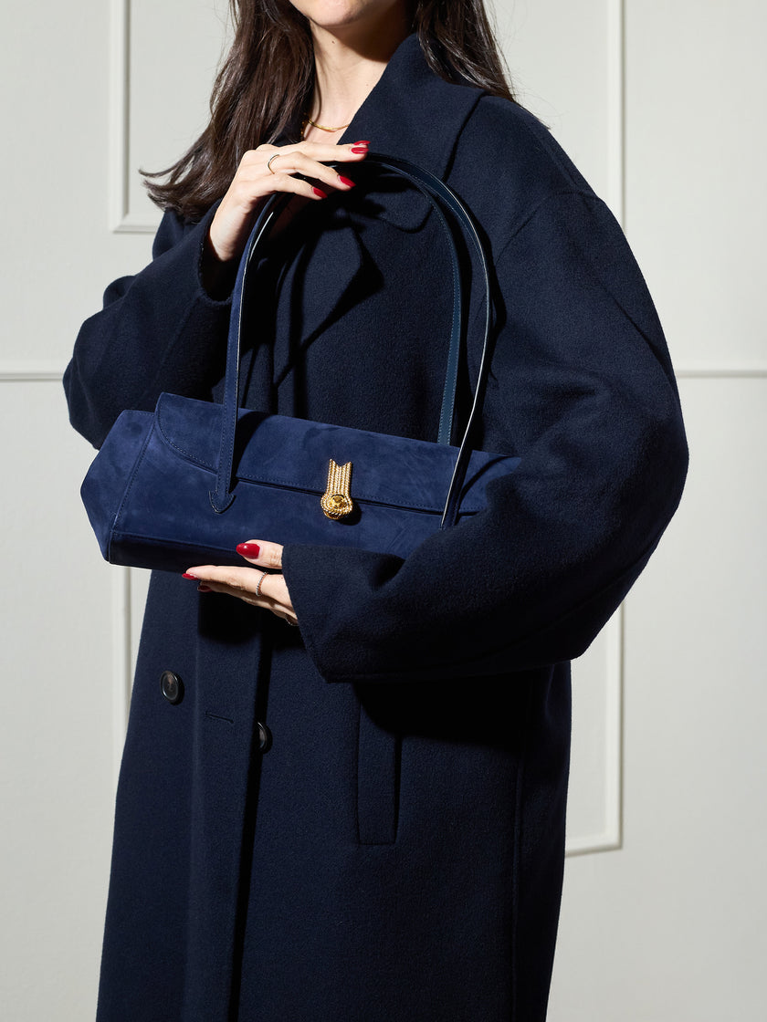 QUEEN PIERA SUEDE NAVY BLUE