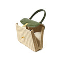 QUEEN RATTAN CROCO MILITARY GREEN