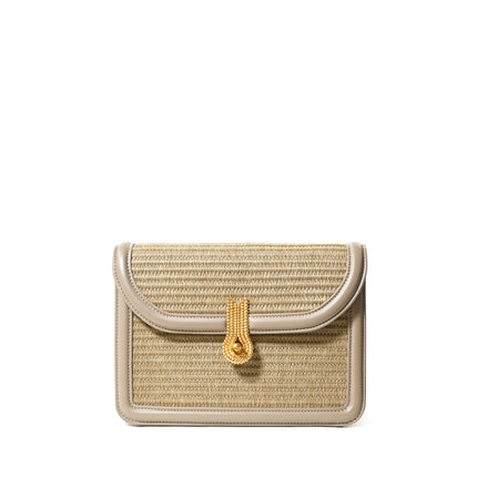 QUEEN V LONG STRAW TAUPE