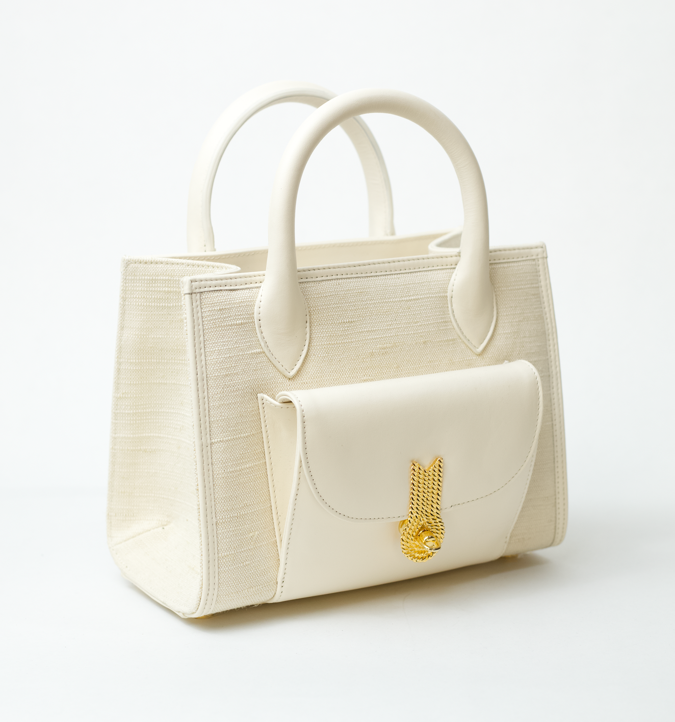 
                  
                    QUEEN TOTE MINI CANVAS IVORY
                  
                