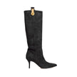 QUEEN BOOTS HEELS SUEDE BLACK