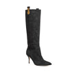 QUEEN BOOTS HEELS SUEDE BLACK