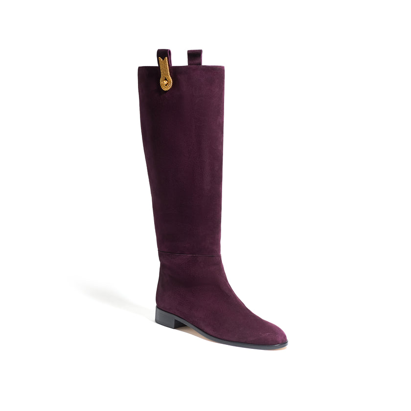 QUEEN BOOTS SUEDE VINTAGE PORT