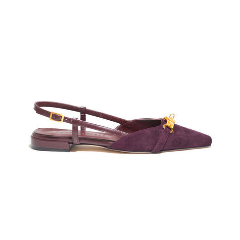 QUEEN SLINGBACK SUEDE VINTAGE PORT