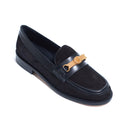 MOCASSINO QUEEN IN CAMOSCIO NERO