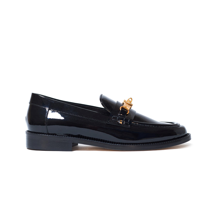 QUEEN LOAFER PATENT LEATHER BLACK