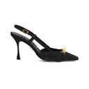 QUEEN SLINGBACK IN CAMOSCIO VINTAGE PORT